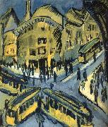 Ernst Ludwig Kirchner Nollendorfplatz France oil painting artist